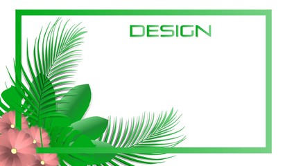 tropical background with leaves