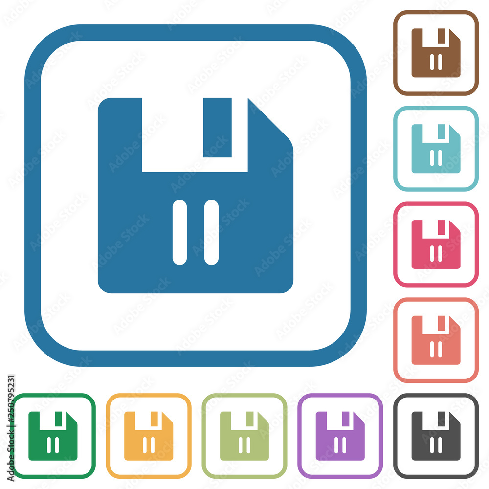 Poster file pause simple icons