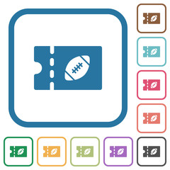 Rugby discount coupon simple icons