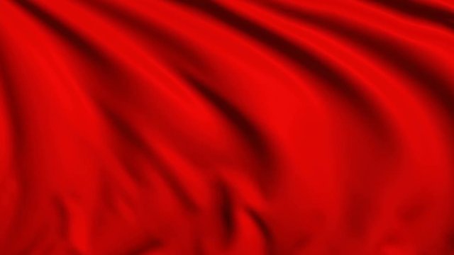 Blank red flag with fabric structure in the wind (loopable)
