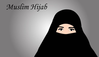 Vector muslim hijab