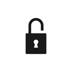 Padlock icon design template vector isolated