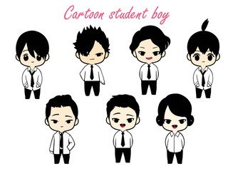 set of business people