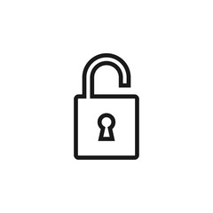 Padlock icon design template vector isolated