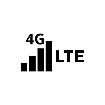4g lte icon design template vector isolated