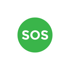 SOS icon design template vector isolated