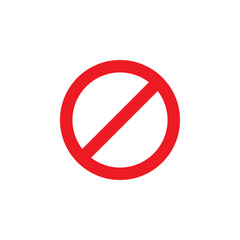 Forbidden icon design template vector isolated