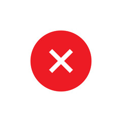 Wrong false icon design template vector isolated