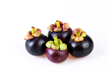 Mangosteens Queen of fruits,mangosteen  on white background