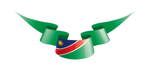 Namibia flag, vector illustration on a white background