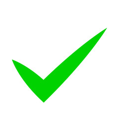 Check marks - green tick icon simple - vector