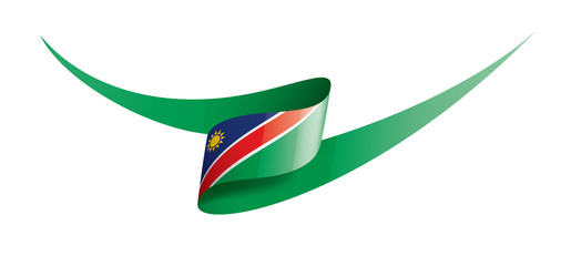 Namibia flag, vector illustration on a white background