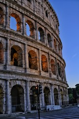Roman coliseum multicolored view