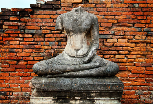 Old Buddha in Ayutthaya Province, Thailand