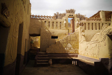 The interior of Badr Museum and house Farafra, Egypt