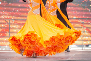 Balroom and waltz dancing couples