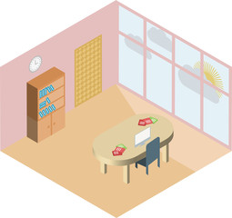 Office-room vector illustration