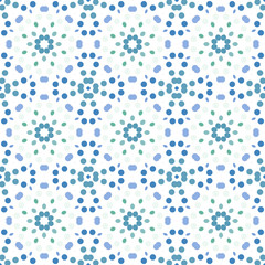 Seamless abstract pattern background with a variety of colored circles.