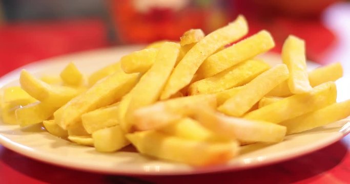 Closeup of potatoes fries.