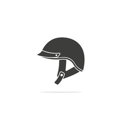 Monochrome vector illustration of a bicycle helmet, isolated on a white background.