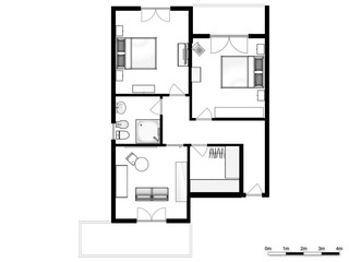 Set of floor plan blueprints