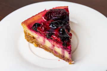 Delicious berry cheesecake isolated recipe idea 