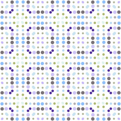 Seamless abstract pattern background with a variety of colored circles.