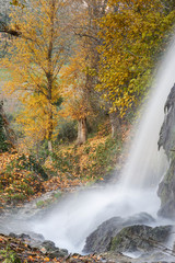 Fototapeta na wymiar Waterfall in Cuevas de Becerro, Malaga. Spain