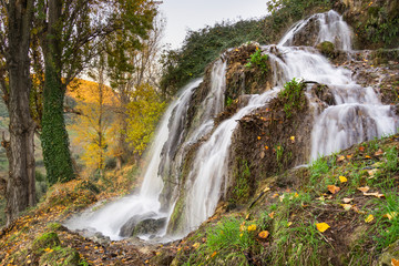 Obraz premium Waterfall in Cuevas de Becerro, Malaga. Spain