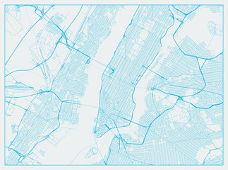 New York City Blue map
