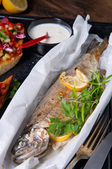 the perfectly baked oven trout with lemon and herbs