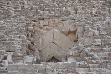 Entrance to Great Pyramid at Giza, Egypt