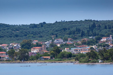 Fototapeta na wymiar Panoramic view of town of Kyllini, Peloponnese, Western Greece 