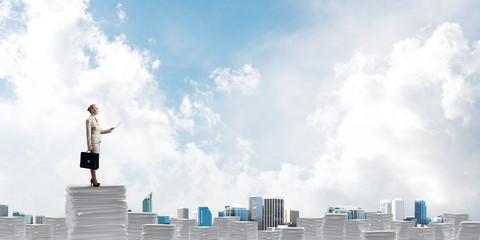 Successful confident business woman in suit.