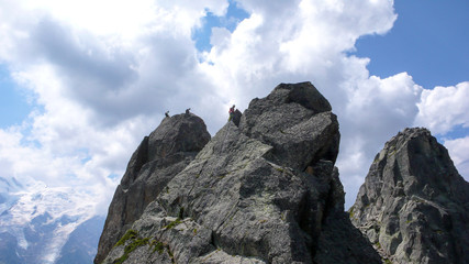 rock climbers in Chamonix
