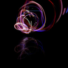 color vortex abstract background by light painting