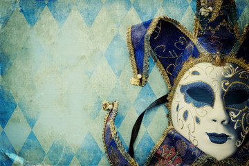 blue with gold elegant traditional venetian background