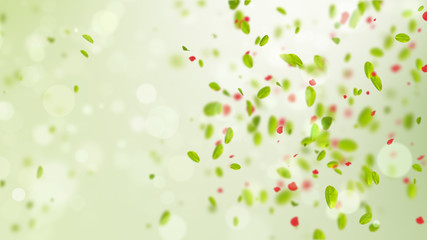 spring in the air, slow motion spring background