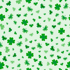 Fototapeta premium St Patrick's Day Clover seamless pattern design illustration