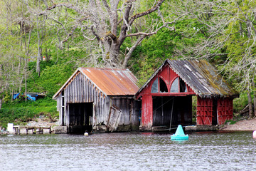 Vintage boat houses 