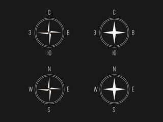 side of light on a black background