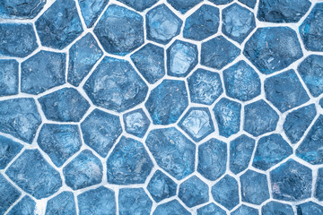 Abstract Blue Stone Mosaic Texture Background