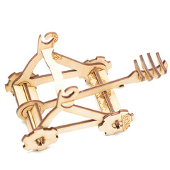 children's catapult from a tree on a white background
