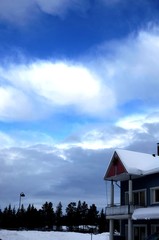 Finlande : Centre de la ville de Levi (Laponie)