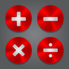 Obraz premium Plus, addition, multiply, subtract Icon. Vector