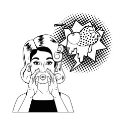 woman telling a secret with speech bubble