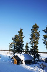 Campagne autour de la ville de Levi (Laponie finlandaise)