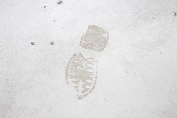 footprint in snow