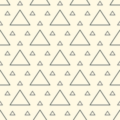 Modern stylish repeating geometric texture of monochrome shapes of triangle variants in the form of a grid. Simple and fashionable, hipster design. EPS 10 seamless pattern vector illustration.