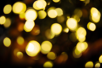 Obraz premium Green and yellow bokeh background